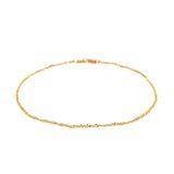 14k Yellow Gold Singapore Bracelet (1.10 mm)