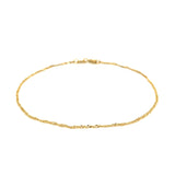 14k Yellow Gold Singapore Bracelet 1.0mm