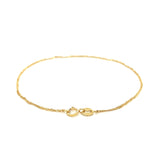 14k Yellow Gold Singapore Bracelet (1.10 mm)