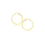 14k Yellow Gold Polished Hoop Earrings (2x20mm)
