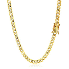 10k Yellow Gold Semi Solid Miami Cuban Chain (4.50 mm)