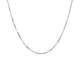 18k White Gold Box Chain 0.6mm (0.60 mm)