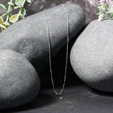 18k White Gold Box Chain 0.6mm (0.60 mm)