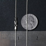 14k White Gold Round Wheat Chain (1.2 mm)