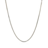 Sterling Silver Rhodium Plated Box Chain (1.30 mm)