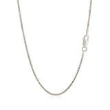 Sterling Silver Rhodium Plated Box Chain (1.30 mm)