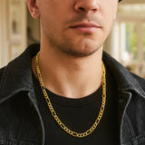 14k Yellow Gold Solid Figaro Chain (6.00 mm)
