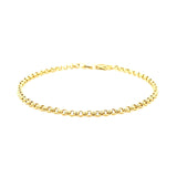 2.3mm 14k Yellow Gold Rolo Bracelet