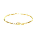 2.3mm 14k Yellow Gold Rolo Bracelet