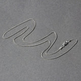 14k White Gold Diamond Cut Round Wheat Chain (1.00 mm)