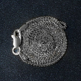 14k White Gold Diamond Cut Round Wheat Chain (1.00 mm)