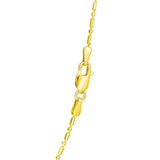 14k Yellow Gold Diamond-Cut Alternating Bead Chain (1.10 mm)