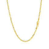 14k Yellow Gold Diamond Cut Cable Link Chain (2.20 mm)