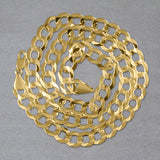 14k Yellow Gold Solid Curb Chain (8.20 mm)