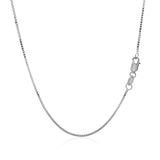 14k White Gold Classic Box Chain (0.75 mm)