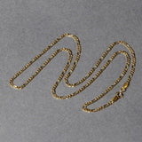 14k Yellow Gold Solid Figaro Chain (1.90 mm)