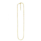 Endless Adjustable Box Chain in 14k Yellow Gold (0.95 mm)