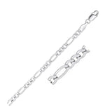 14k White Gold Solid Figaro Chain (4.50 mm)