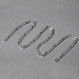 14k White Gold Solid Figaro Chain (4.50 mm)