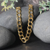 14k Yellow Gold Solid Curb Chain (10.00 mm)