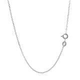 14k White Gold Faceted Cable Link Chain (1.20 mm)