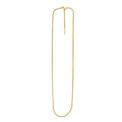 Endless Adjustable Wheat Chain in 14k Yellow Gold (1.10 mm)