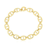 14k Yellow Gold High Polish Mariner Link Bracelet (8.8mm)