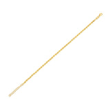 14k Yellow Gold Spaced Bead Bracelet (3mm)