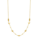 Adjustable Puff Pebble Necklace in 14K Yellow Gold