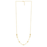 Adjustable Puff Pebble Necklace in 14K Yellow Gold