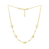 Adjustable Puff Pebble Necklace in 14K Yellow Gold