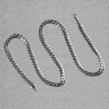 14K White Gold Miami Cuban Semi Solid Chain (7.00 mm)