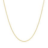 14k Yellow Gold Round Cable Link Chain (1.10 mm)
