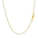 14k Yellow Gold Round Cable Link Chain (1.10 mm)