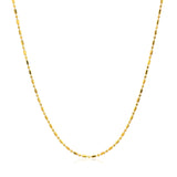 14k Yellow Gold Diamond-Cut Bead Chain (0.90 mm)
