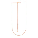 14k Rose Gold Adjustable Wheat Chain (1.00 mm)