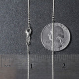 18k White Gold Round Cable Link Chain (0.97 mm)