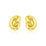 14k Yellow Gold Polished Knot Earrings