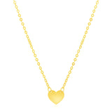 14k Yellow Gold Polished Mini Heart Necklace