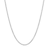 14k White Gold Round Cable Link Chain (1.50 mm)