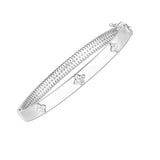 14k White Gold Trilogy Diamond Bangle