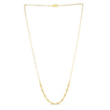 14k Yellow Gold Bead Paperclip Necklace