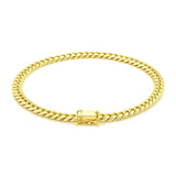 10k Yellow Gold Classic Miami Cuban Solid Bracelet (5.00 mm)
