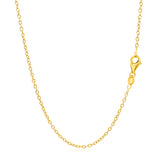 18k Yellow Gold Round Cable Link Chain (1.50 mm)