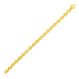 14k Yellow Gold Polished Oval Link Bracelet