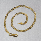 2.5mm 14k Yellow Gold Bismark Bracelet