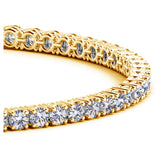 Lab Grown Round Diamond Tennis Bracelet in 14k Yellow Gold(5 cctw  F/G  VS2/SI1)