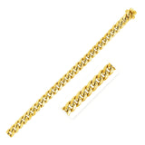 5.0mm 14k Yellow Gold Semi Solid Miami Cuban Bracelet