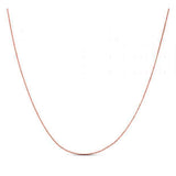Double Extendable Diamond Cut Cable Chain in Rose Gold (0.87 mm)