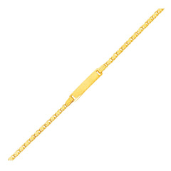 14k Yellow Gold Childrens Heart Link ID Bracelet